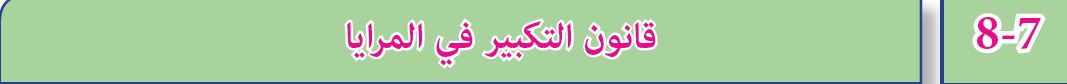 قانون التكبير في المرايا