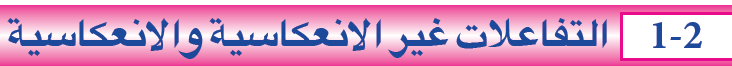 التفاعلات الانعكاسية والتفاعلات غير الانعكاسية