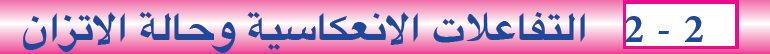  التفاعلات الانعكاسية وحالة التوازن