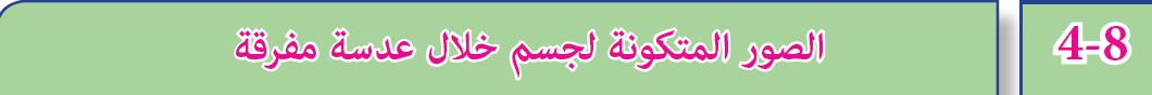  الصور المتكونة لجسم خلال عدسة مفرقة