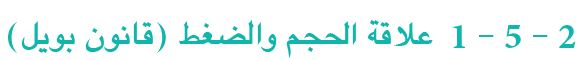 2 - 5 - 1 علاقة الحجم والضغط (قانون بويل)