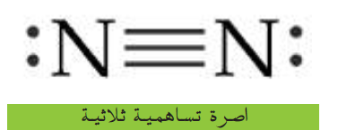 مركبات تساهمية ثلاثية مثل النتروجين N2.