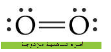 مركبات تساهمية ثنائية مثل الاوكسجين O2.
