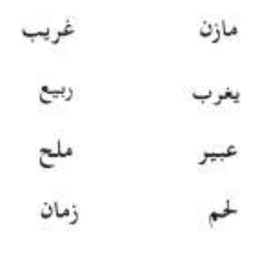 توصيل بين الاسمين المتشابهين بالحروف